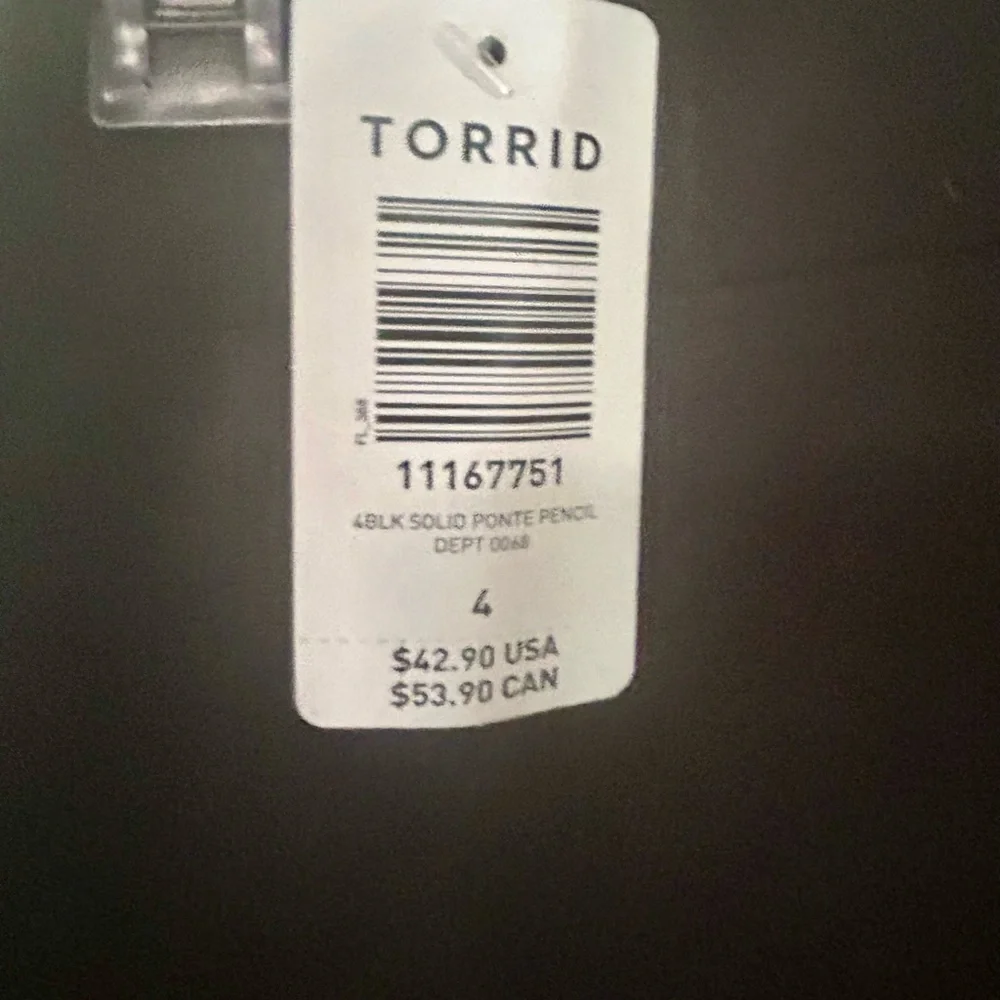 New Torrid skirt black pencil woman size 4 xlarge (26) - Picture 2 of 7